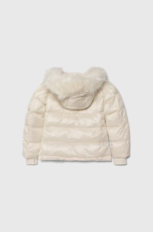 Дитяча пухова куртка Guess колір бежевий (3559748) фото 2
