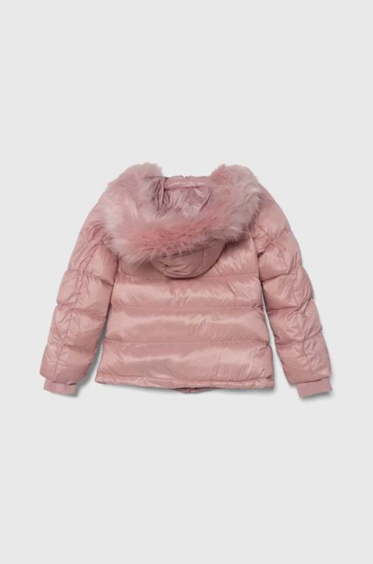 Дитяча пухова куртка Guess колір рожевий фото 2