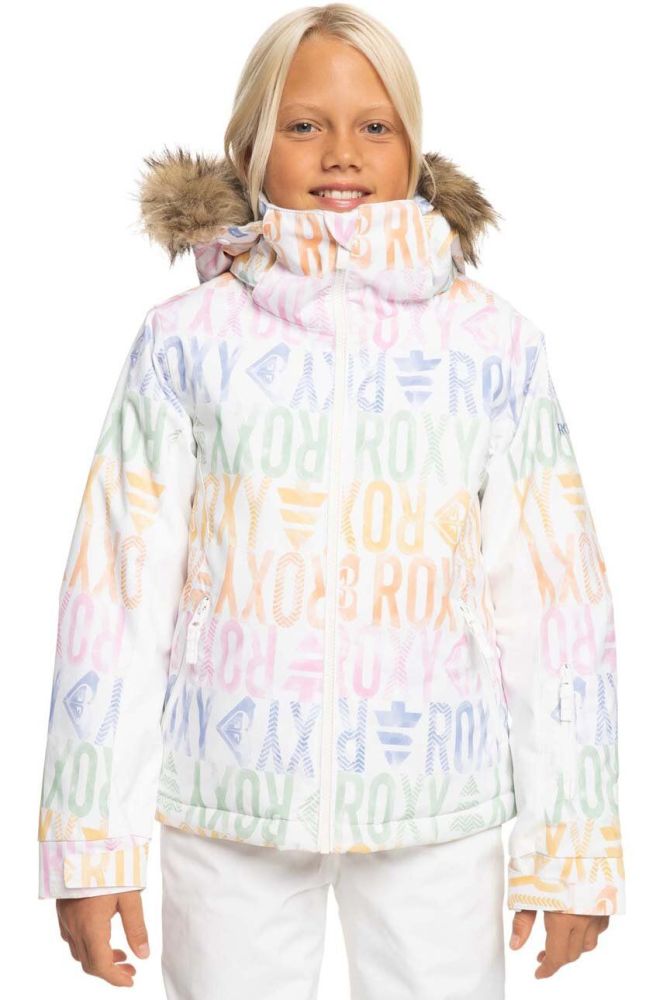 Дитяча гірськолижна куртка Roxy JET SKI GIRL JK SNJT колір білий