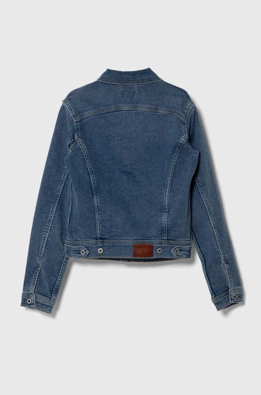 Дитяча джинсова куртка Pepe Jeans New Berry колір блакитний фото 2