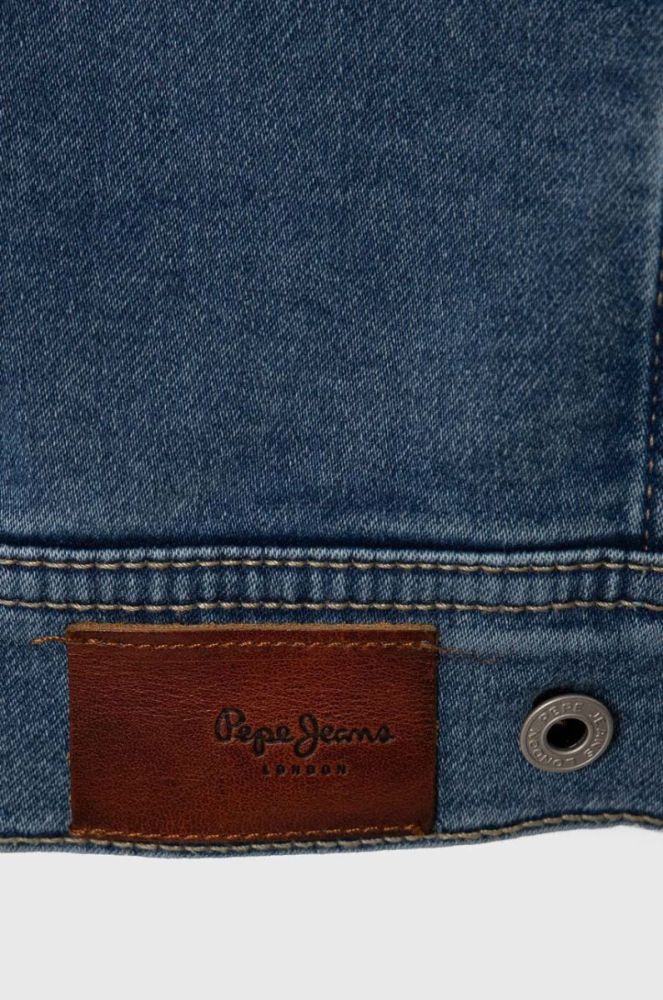 Дитяча джинсова куртка Pepe Jeans New Berry колір блакитний фото 4