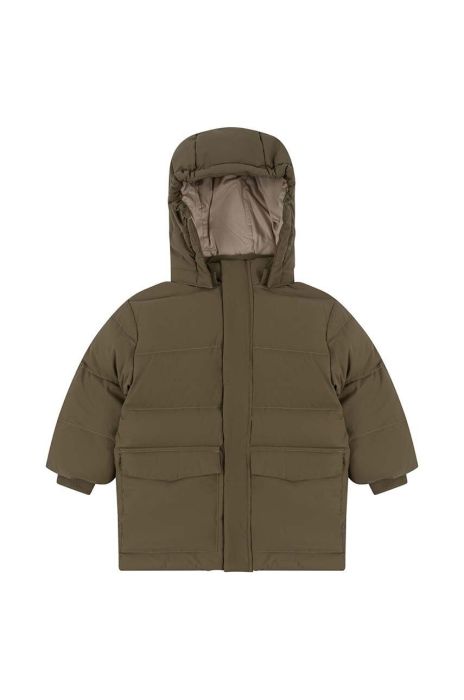 Дитяча пухова куртка Konges Sl?jd колір зелений