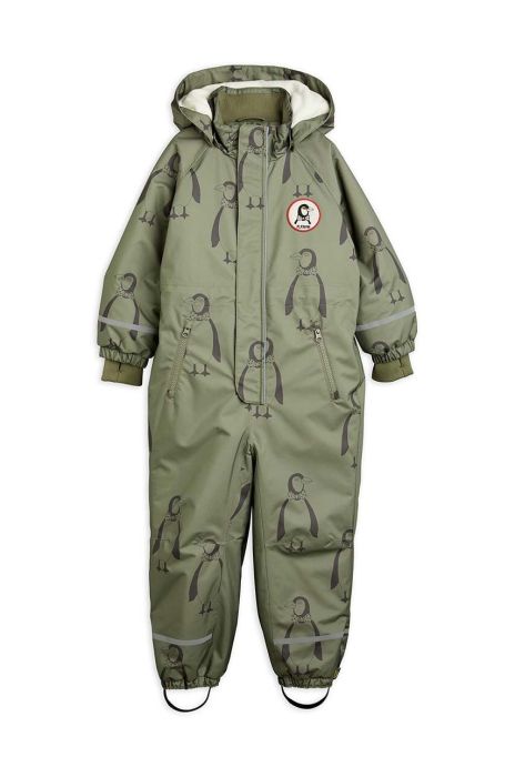 Дитячий зимовий комбінезон Mini Rodini колір зелений