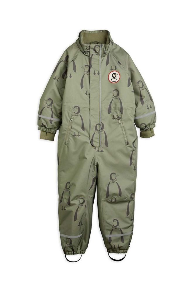 Дитячий зимовий комбінезон Mini Rodini колір зелений фото 2