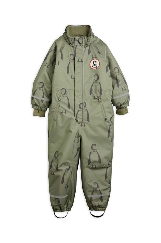Дитячий зимовий комбінезон Mini Rodini колір зелений фото 2