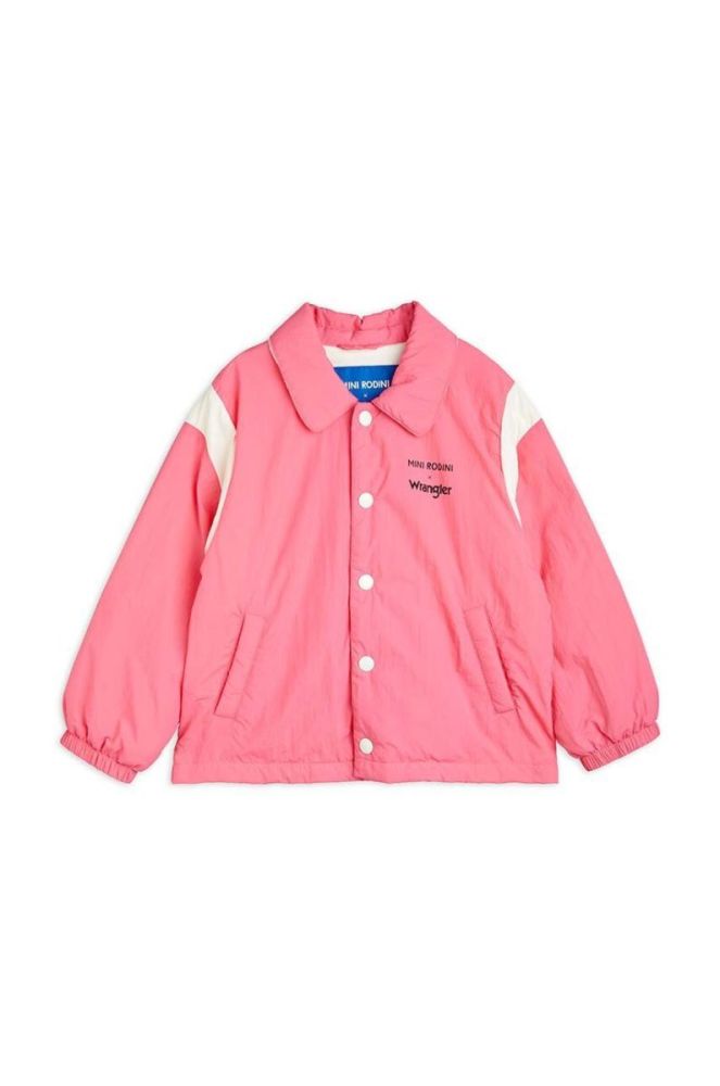 Дитяча куртка Mini Rodini Mini Rodini x Wrangler колір рожевий фото 3