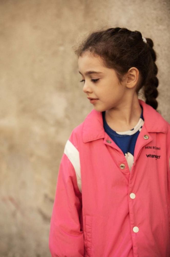 Дитяча куртка Mini Rodini Mini Rodini x Wrangler колір рожевий фото 8
