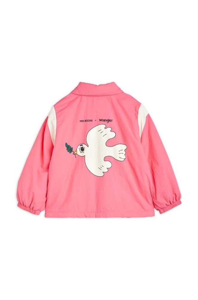 Дитяча куртка Mini Rodini Mini Rodini x Wrangler колір рожевий фото 4