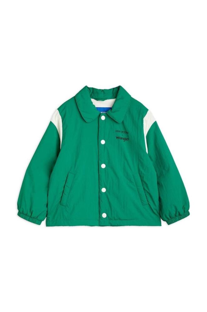 Дитяча куртка Mini Rodini Mini Rodini x Wrangler колір зелений фото 3