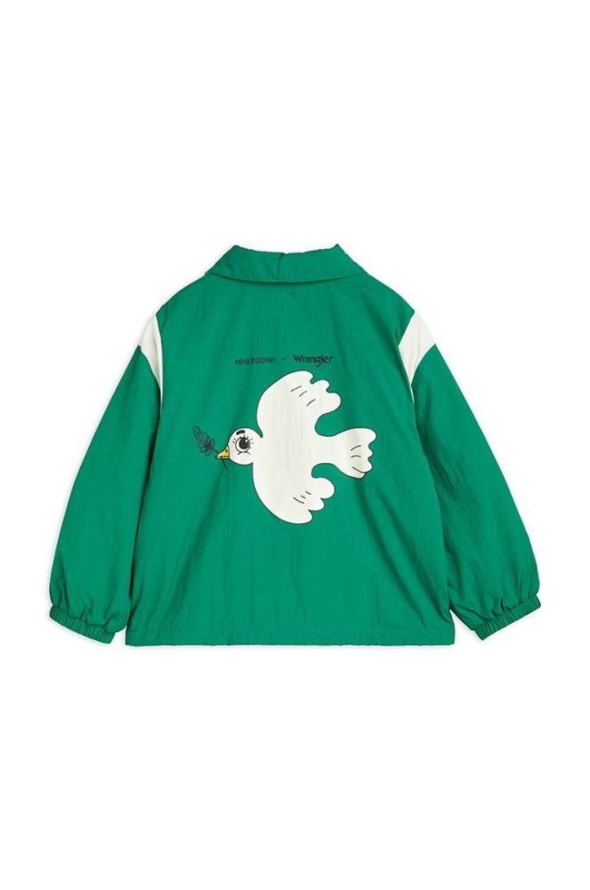 Дитяча куртка Mini Rodini Mini Rodini x Wrangler колір зелений фото 4