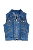 Джинсова дитяча безрукавка Mini Rodini Mini Rodini x Wrangler колір блакитний
