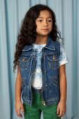 Джинсова дитяча безрукавка Mini Rodini Mini Rodini x Wrangler колір блакитний