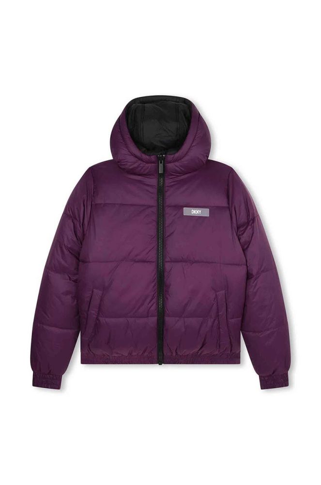 Дитяча двостороння куртка Dkny колір фіолетовий (3458796)