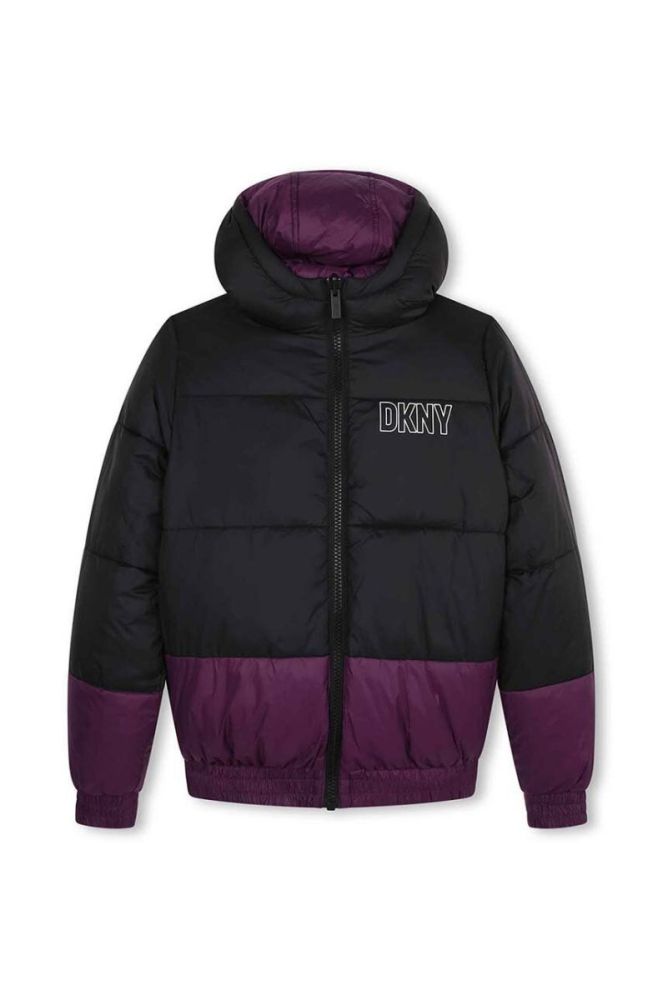 Дитяча двостороння куртка Dkny колір фіолетовий (3458796) фото 3