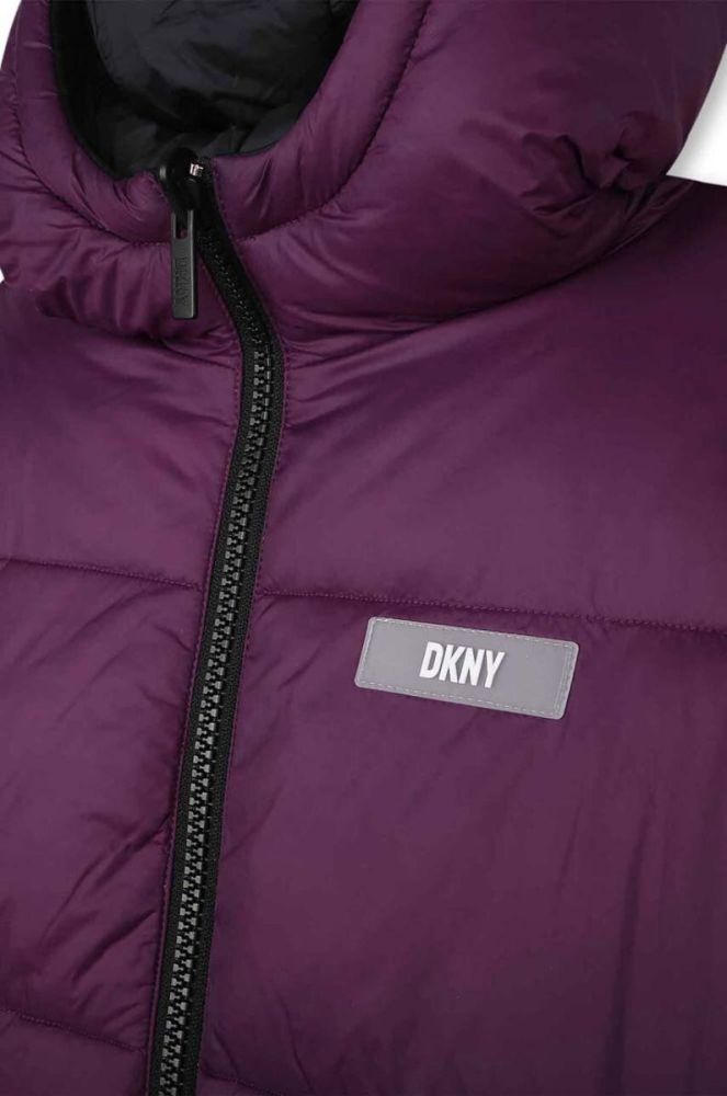 Дитяча двостороння куртка Dkny колір фіолетовий (3458796) фото 5
