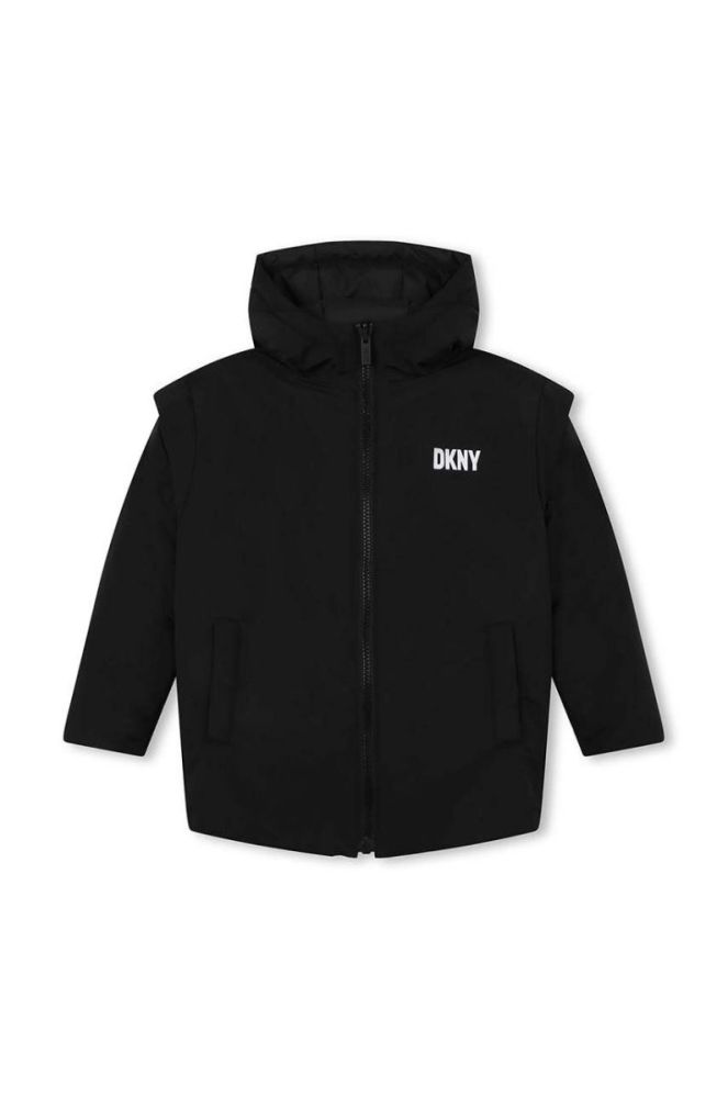 Двостороння парка Dkny колір чорний (3511924) фото 3
