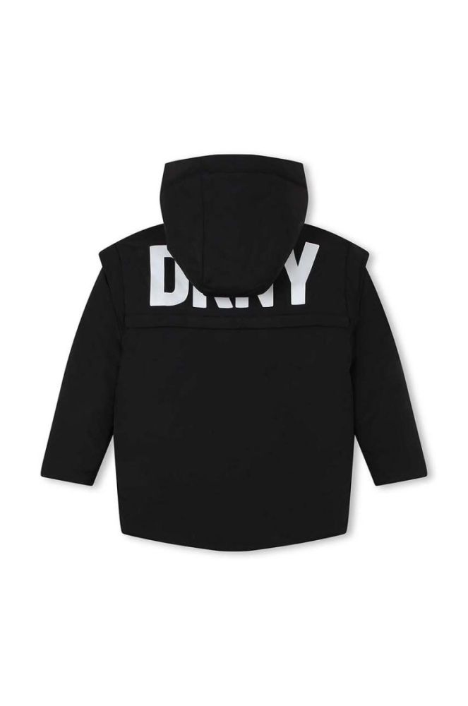 Двостороння парка Dkny колір чорний (3511928) фото 4