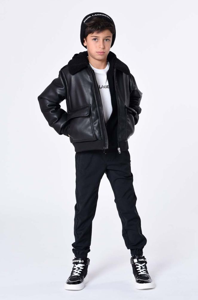 Дитяча куртка Karl Lagerfeld колір чорний (3577853)