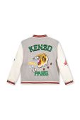 Дитяча куртка-бомбер Kenzo Kids колір сірий