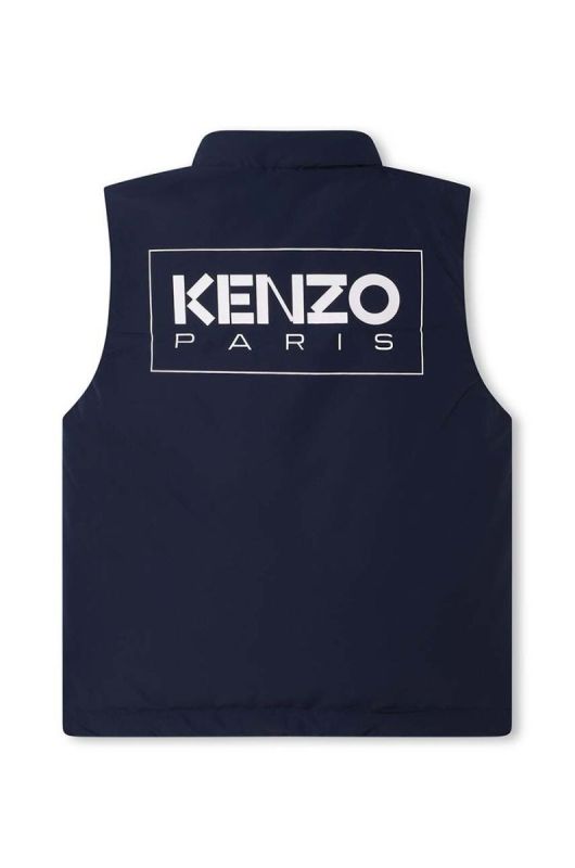 Пухова дитяча безрукавка Kenzo Kids колір блакитний фото 2