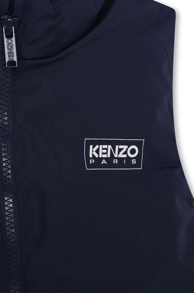 Пухова дитяча безрукавка Kenzo Kids колір блакитний фото 3