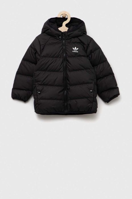 Дитяча пухова куртка adidas Originals DOWN JACKET колір чорний