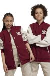 Дитяча куртка-бомбер adidas Originals колір червоний