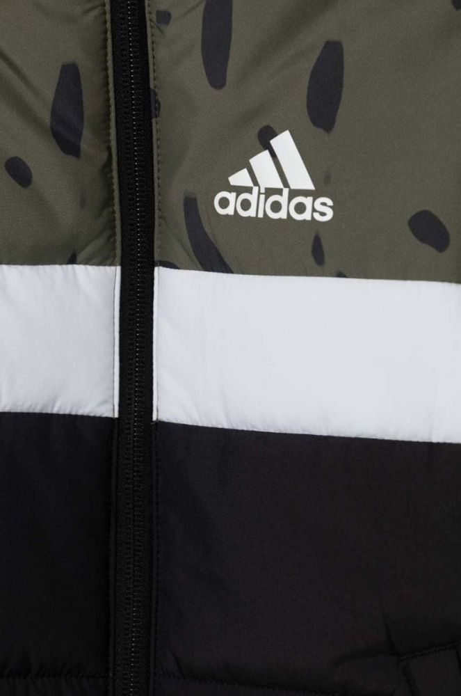 Дитяча куртка adidas колір зелений фото 3