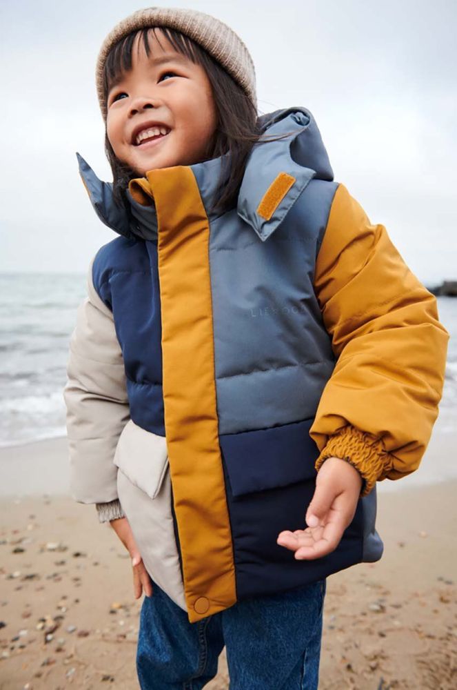 Дитяча двостороння куртка Liewood колір блакитний (3458850)