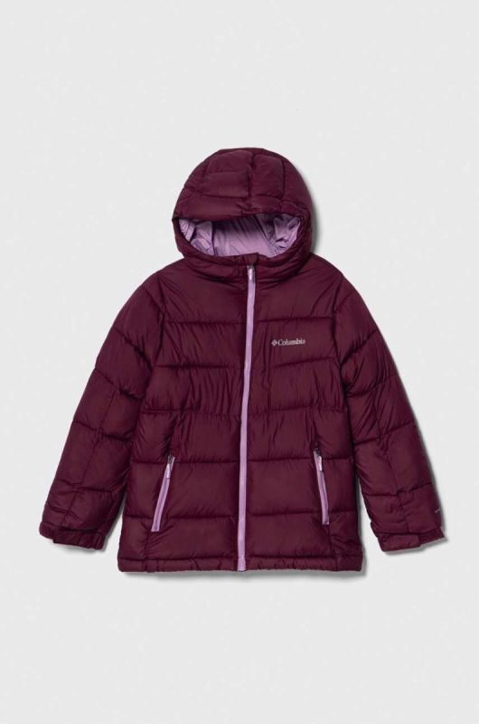 Дитяча куртка Columbia U Pike Lake II Hdd Jacke колір бордовий