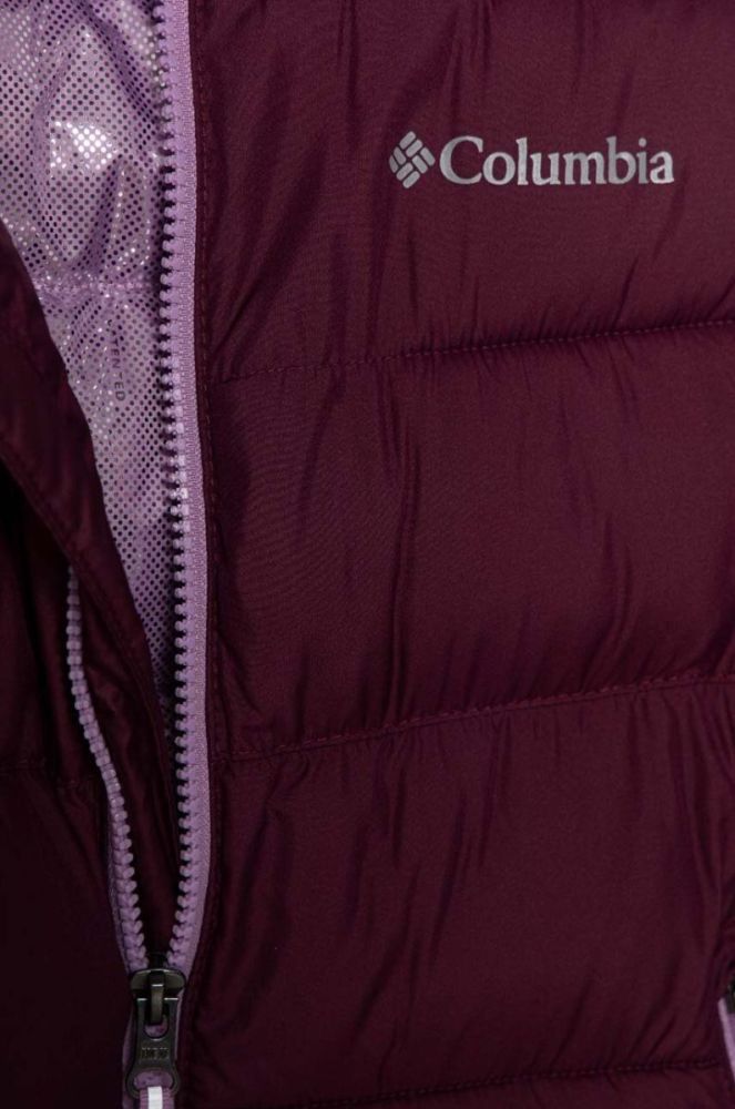 Дитяча куртка Columbia U Pike Lake II Hdd Jacke колір бордовий фото 3