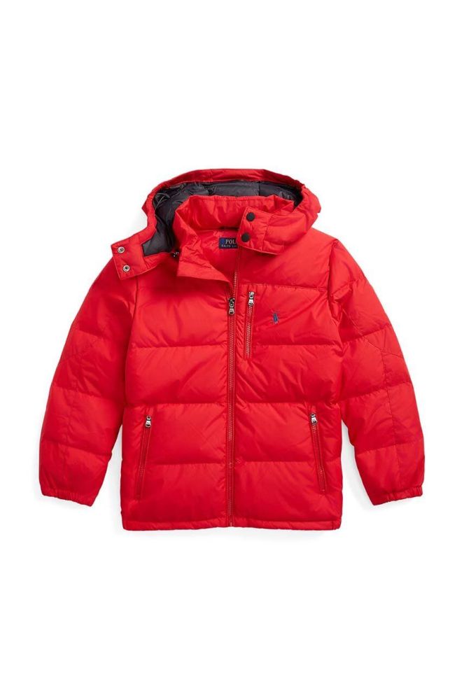 Дитяча пухова куртка Polo Ralph Lauren колір червоний