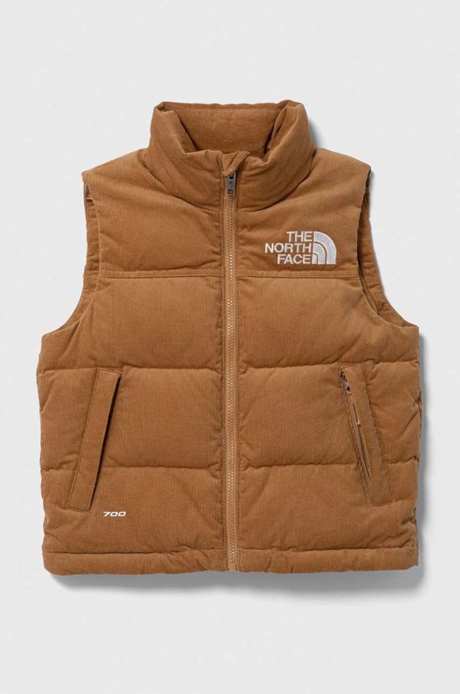 Пухова дитяча безрукавка The North Face 1996 RETRO NUPTSE VEST колір коричневий