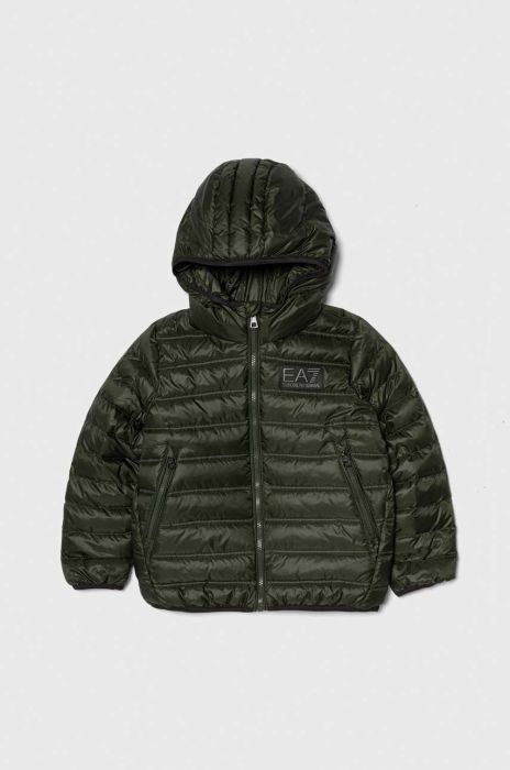 Дитяча куртка EA7 Emporio Armani колір зелений