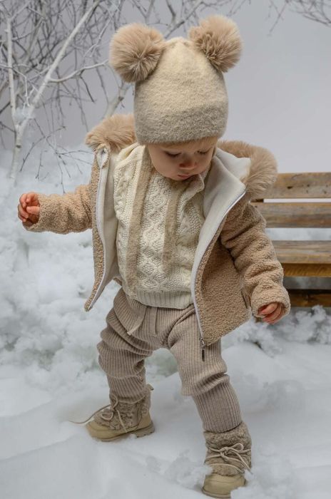 Куртка для немовлят Jamiks колір бежевий
