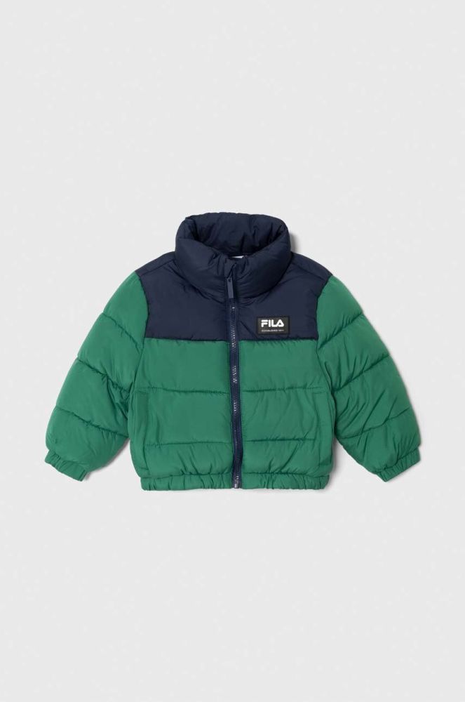 Дитяча куртка Fila THELKOW blocked padded jacket колір зелений