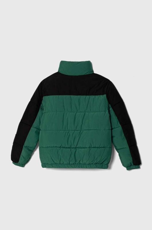 Дитяча куртка Fila THALWENDEN blocked puff jacket колір зелений фото 2