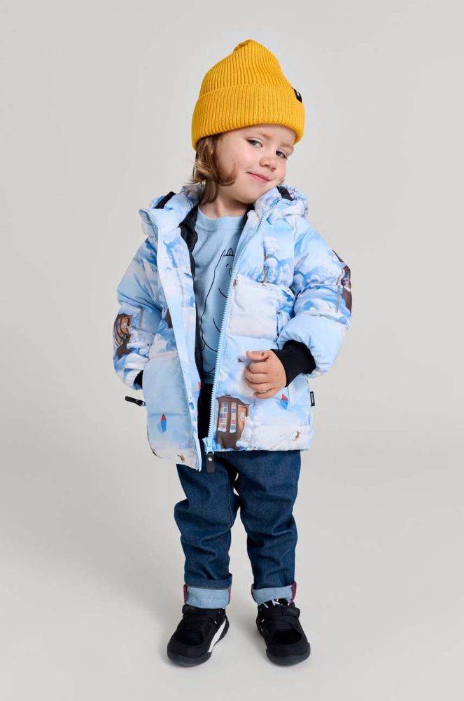 Дитяча зимова куртка Reima Moomin Lykta колір блакитний