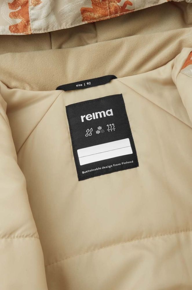 Дитячий зимовий комбінезон Reima Puhuri колір бежевий фото 8