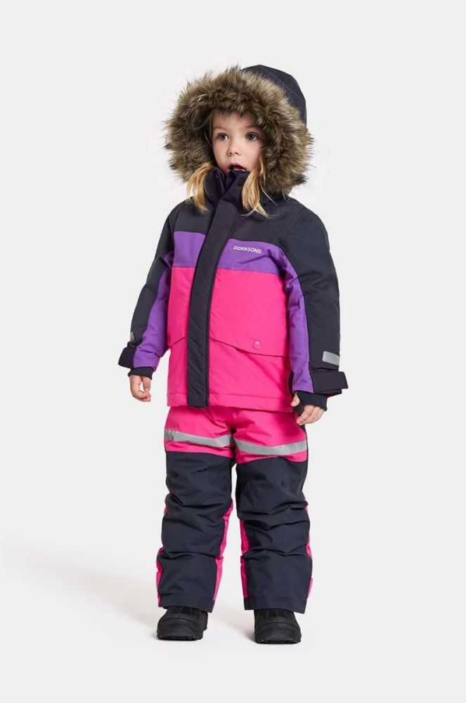Дитяча зимова куртка Didriksons BJ?RVEN KIDS PARKA колір рожевий фото 5