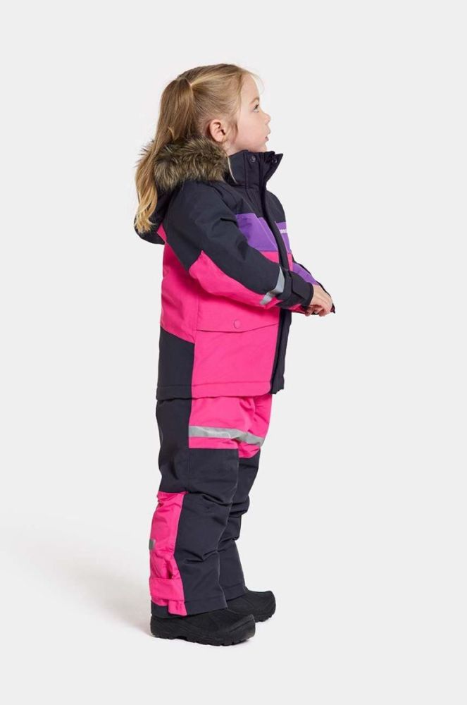 Дитяча зимова куртка Didriksons BJ?RVEN KIDS PARKA колір рожевий фото 6