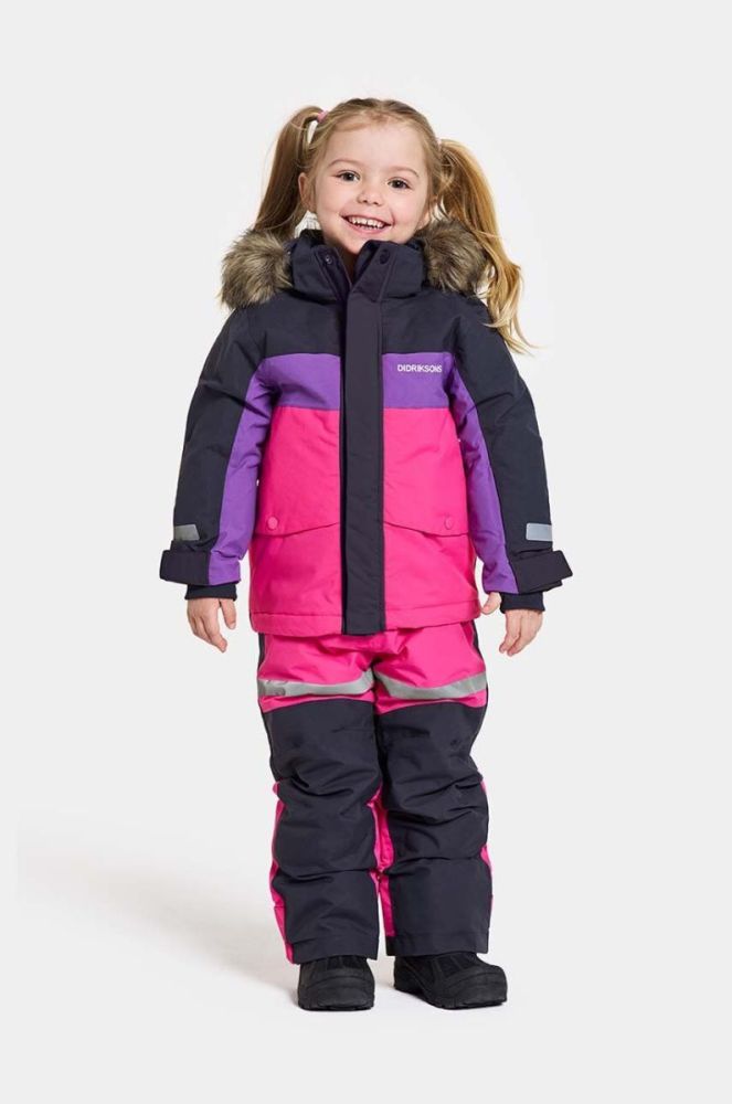 Дитяча зимова куртка Didriksons BJ?RVEN KIDS PARKA колір рожевий фото 8