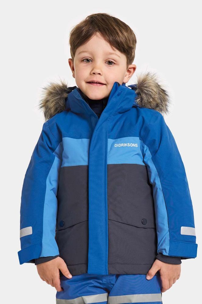 Дитяча зимова куртка Didriksons BJ?RVEN KIDS PARKA колір блакитний