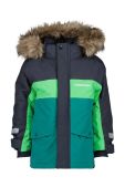 Дитяча зимова куртка Didriksons BJ?RVEN KIDS PARKA колір зелений