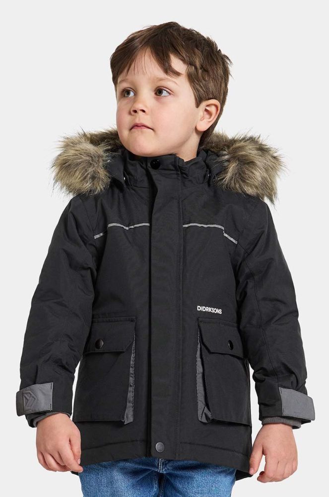 Дитяча зимова куртка Didriksons KURE KIDS PARKA колір чорний