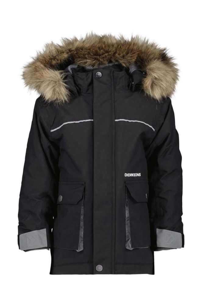 Дитяча зимова куртка Didriksons KURE KIDS PARKA колір чорний фото 2