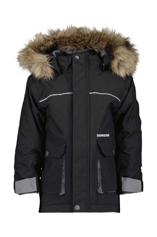 Дитяча зимова куртка Didriksons KURE KIDS PARKA колір чорний фото 2