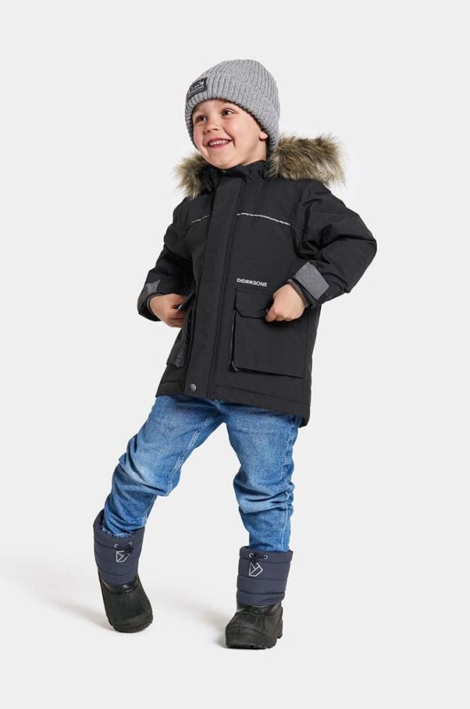 Дитяча зимова куртка Didriksons KURE KIDS PARKA колір чорний фото 5