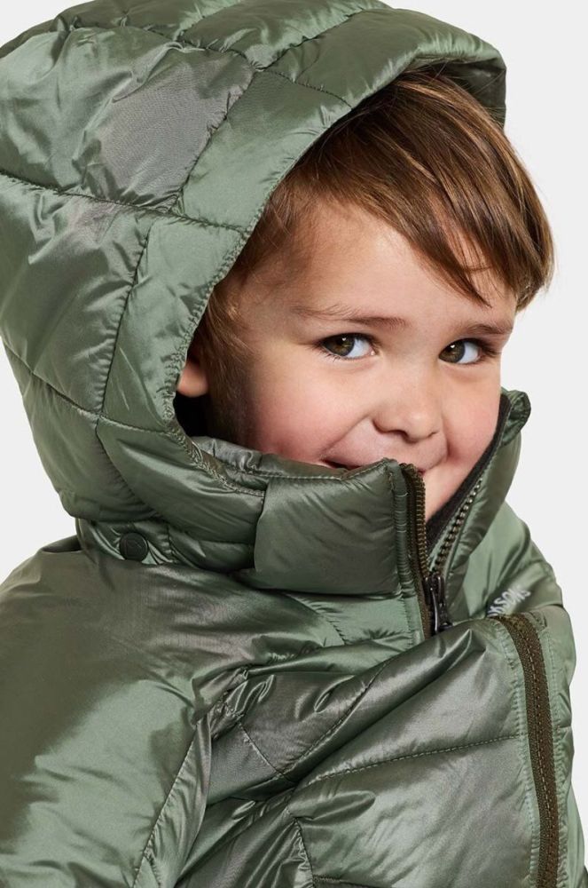 Дитяча куртка Didriksons TAJGAN KD PUFF PARKA колір зелений фото 5