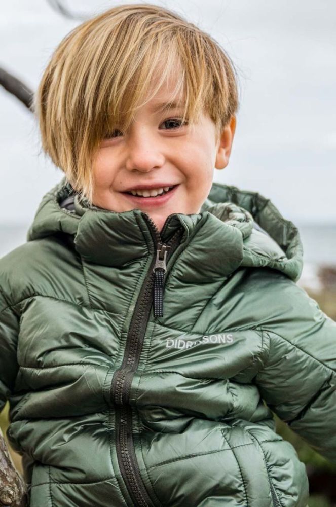 Дитяча куртка Didriksons TAJGAN KD PUFF PARKA колір зелений фото 6